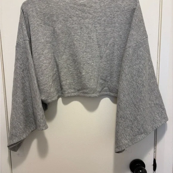 BCBGMaxAzria Heather Gray Crop Top - Picture 2 of 2